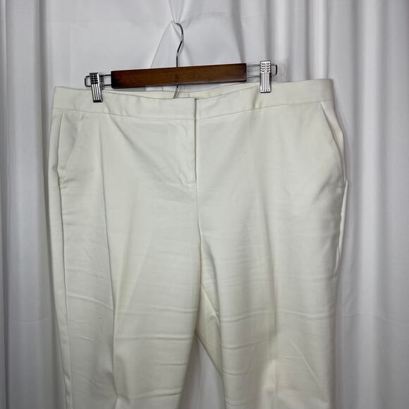 Vince Camuto pants slacks trousers chinos women's 14 white slash pockets work - Picture 2 of 16
